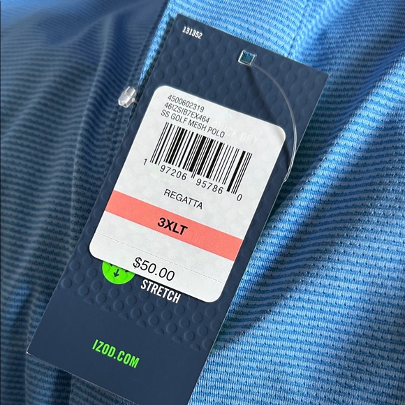 Izod Other - Izod Regatta Blue Polo Shirt 3XLT